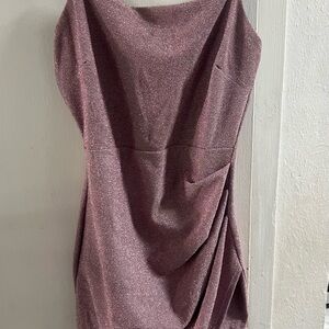 Windsor Shimmery Dusty Rose Mini Dress